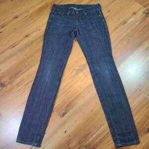 Express Skinny Jeans Distressed Dark Wash Denim Jeans